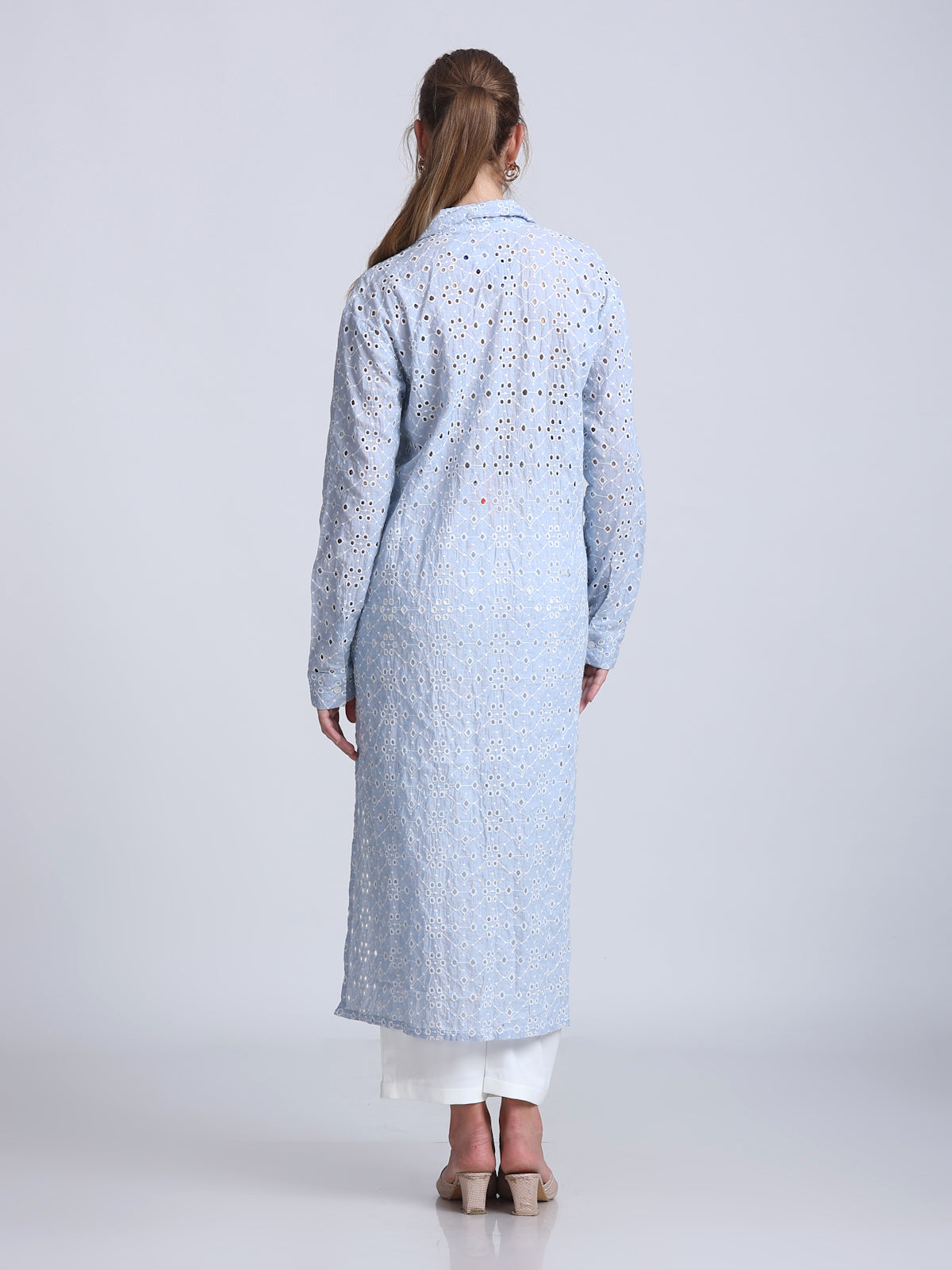 Coord Set Cotton Longline Shirt