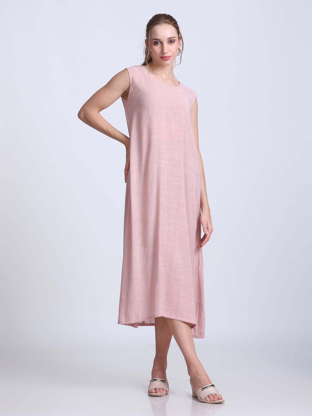 PINKS Set of Two Jacquard Detailed Dress Pink